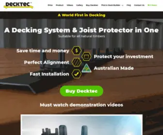 Decktec.com.au(Best Decking System in the World) Screenshot