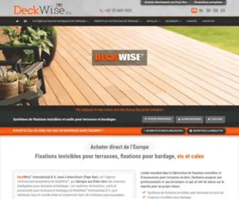 Deckwise.eu(Systèmes de fixations invisibles pour terrasses) Screenshot