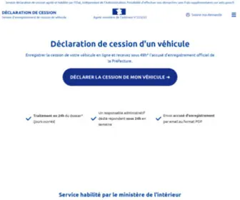 Declaration-DE-Cession.net(Déclaration de cession d'un véhicule en ligne) Screenshot