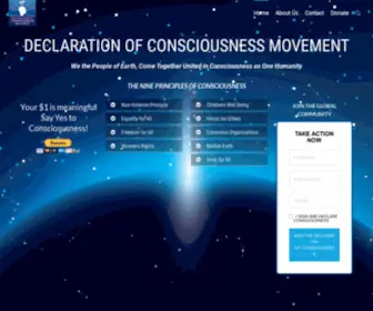 Declarationofconsciousness.org(The Consciousness Platform across Globe) Screenshot