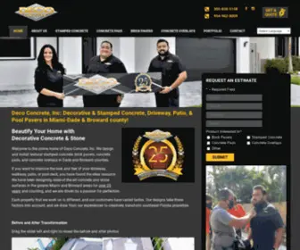 Decoconcreteinc.com(Decorative & Stamped Concrete) Screenshot