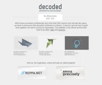 Decoded-Conference.com(Decoded conference archive) Screenshot