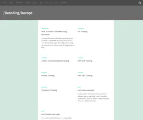 Decodingdevops.com(Automate Everything) Screenshot