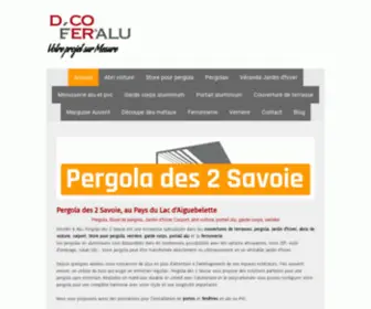 Decofer-Alu.fr(Pergolas, abri voiture, store pour pergola, véranda jardin d'hiver, verrière, portail, garde corps) Screenshot