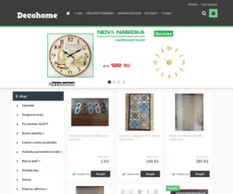 Decohome.cz(Koberce, nábytek, záclony, ochranné rohy, hodiny) Screenshot