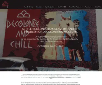 Decolonizingmuseums.com(A Virtual International Conference by the Center for Experimental Ethnography) Screenshot
