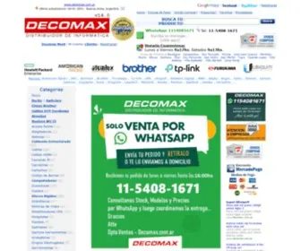 Decomax.com.ar(Rack, Canal, Bandeja, Fibra, Organizador, Frente, Gabinete, DVR, Rackeable, Ventilacion, Estabilizador, UPS, Decomax) Screenshot