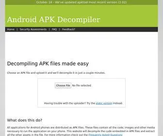Decompileandroid.com(Android APK Decompiler) Screenshot