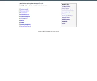 Deconstructingexcellence.com(Deconstructingexcellence) Screenshot