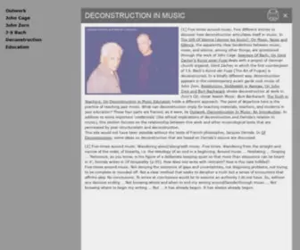 Deconstruction-IN-Music.com(Deconstruction in music) Screenshot