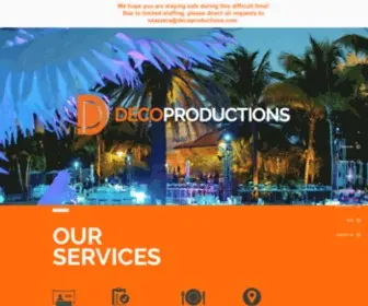 Decoproductions.com(DECO Productions) Screenshot