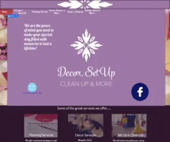 Decorandmoreseattle.com(Quinceañera) Screenshot