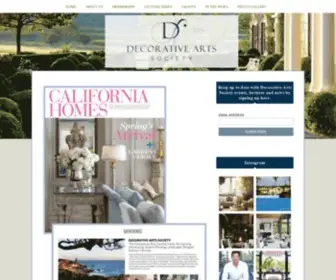 Decorativeartssociety.net(Orange County) Screenshot