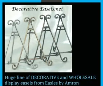 Decorativeeasel.net(Large selection of display easels and decorative easels for all your display needs) Screenshot