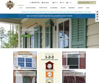 Decorativeshutters.com(Window and House Shutters) Screenshot