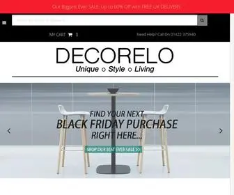Decorelo.co.uk(Designer Home Accessories) Screenshot