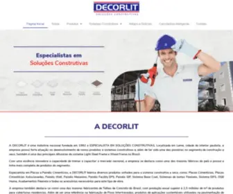 Decorlit.com.br(Painéis e Placas Cimentícias é DECORLIT. Fabricamos Produtos para o Sistema Construtivo a Seco) Screenshot