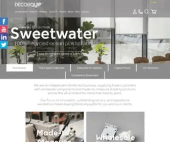 Decorquip.com(Decorquip, Trade Suppliers of Made-to-Measure Blinds, Curtains and Components) Screenshot