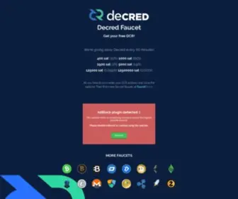 Decredfaucet.info(Free DCR from the Decred Faucet) Screenshot