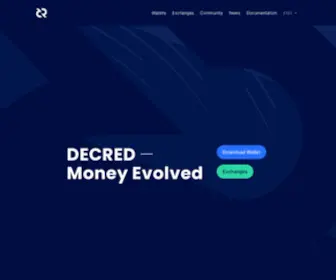 Decred.org(Money Evolved) Screenshot