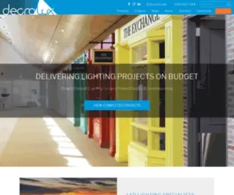 Decrolux.com(Lighting for Commercial Projects) Screenshot