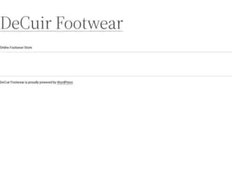 Decuirfootwear.com(Online Footwear Store DeCuir Footwear) Screenshot