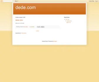 Dede.com(Blogger is een gratis publicatieprogramma van Google) Screenshot