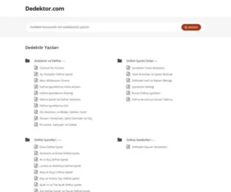 Dedektor.com(Dedektör) Screenshot