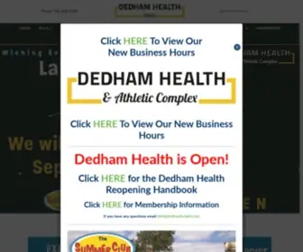 Dedhamhealth.com(Dedham Health & Athletic Complex) Screenshot