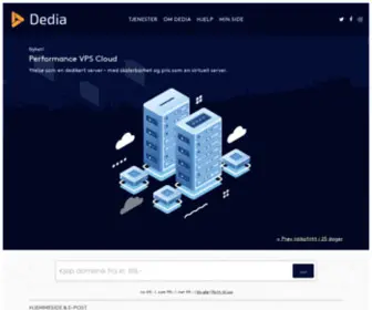 Dedia.no(Domenenavn og webhosting) Screenshot