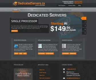 Dedicatedservers.ca(Dedicated Servers Canada) Screenshot
