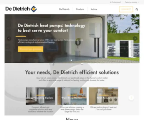 Dedietrich-Heating.com(De Dietrich's innovative thermal comfort solutions) Screenshot