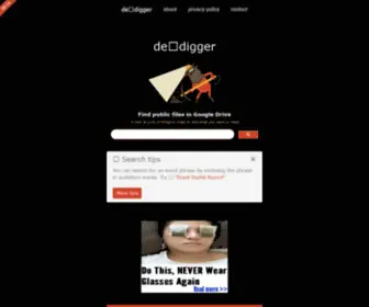 Dedigger.com(Digger find public files in Google Drive) Screenshot