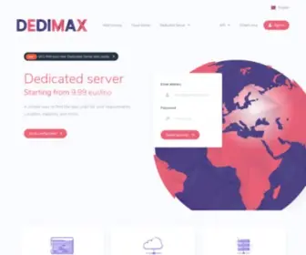Dedimax.com(Dedicated servers and cloud servers) Screenshot