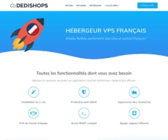 Dedishops.com(Hébergeur VPS Français) Screenshot