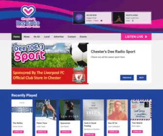 Dee1063.com(Chester's Dee Radio) Screenshot