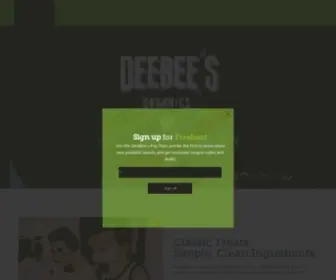 Deebeesorganics.com(Organic Superfruit Freezie Pops & Frozen Treats) Screenshot