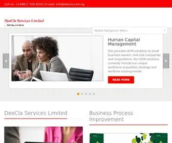 Deecla.com.ng(Deecla Services Limited) Screenshot