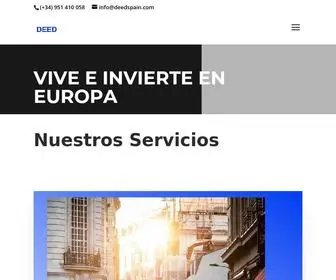 Deedspain.com(Vive e invierte en Europa) Screenshot