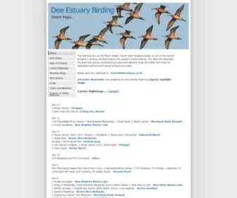 Deeestuary.co.uk(Dee Estuary Birds) Screenshot