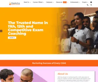 Deekshalearning.com(Deeksha offers PU classes with coaching for entrance exams like IIT) Screenshot