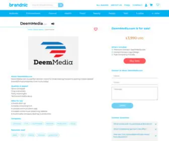 Deemmedia.com(Buy this brand name at Brandnic) Screenshot