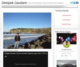 Deepakgautam.com(Deepak Gautam Allahabad India Professional Web Developer Professional SEO/SEM Server Management) Screenshot