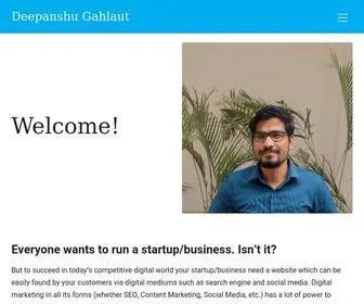 Deepanshugahlaut.com(Deepanshu Gahlaut) Screenshot
