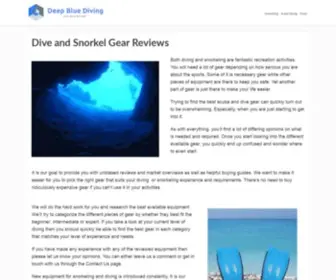 Deepbluediving.org(Dive and Snorkel Gear Reviews) Screenshot