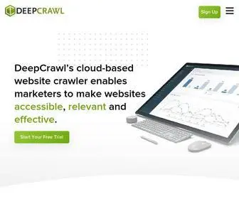 Deepcrawl.com(Deepcrawl’s technical SEO platform) Screenshot