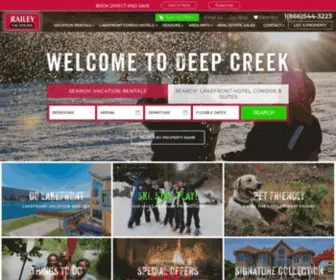 Deepcreek.com(Deep Creek Lake Vacation Planning Guide Deep Creek Lake Vacation Planning Guide) Screenshot