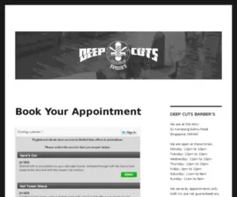 Deepcutsbarbers.com(A Good Haircut Maketh Man) Screenshot