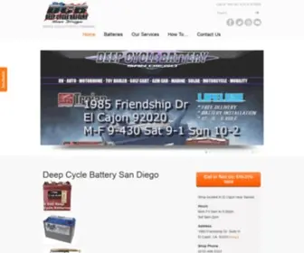 Deepcyclebatterystore.com(Deep Cycle Battery San Diego) Screenshot