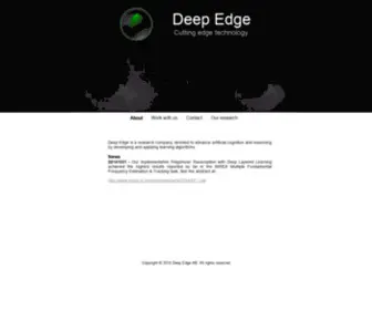 Deepedge.com(About) Screenshot